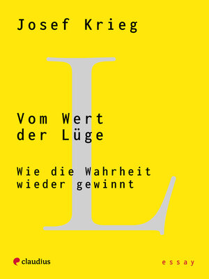 cover image of Vom Wert der Lüge